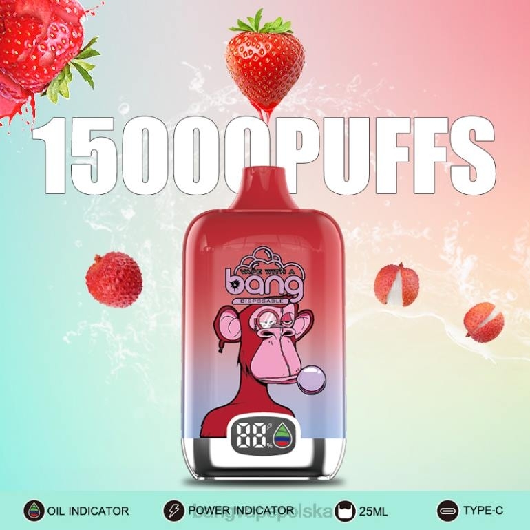 Bang Vape Digital Smart Screen 15000 zaciągnięć 25ml jednorazowe 2DD211 Bang Vape Polska