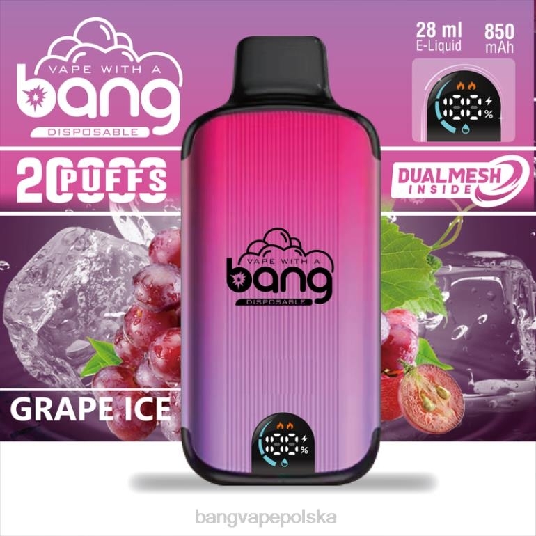 Bang Vape Digital Smart Screen 20 000 zaciągnięć jednorazowe 2DD23 Bang Vape Smaken