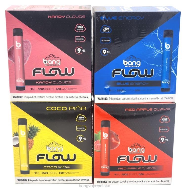 Bang Vape Flow 3500 zaciągnięć (opakowanie 10 sztuk) jednorazowe 2DD237 Bang Vape Disposable