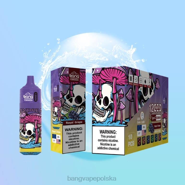 Bang Vape Tornado 12000 zaciągnięć z cewką LED i siatką jednorazowe 2DD24 Vape Gang Disposables